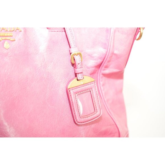 Prada 2 Way Bag Shoulder Pink Leather - Picture 3 of 11
